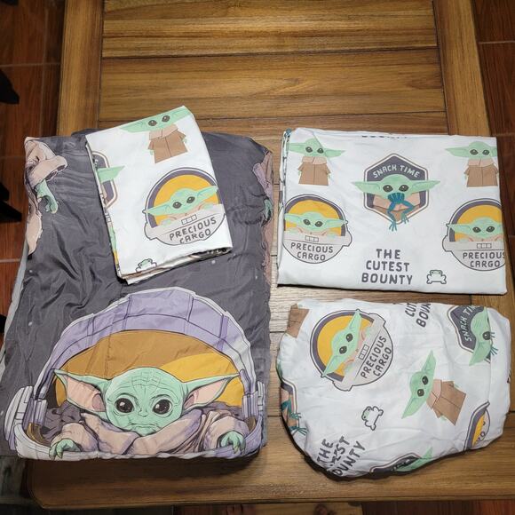 Star Wars Grogu Twin Size Bedding Set - Picture 1 of 12